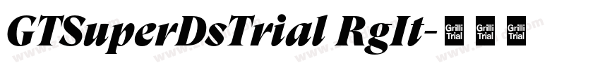 GTSuperDsTrial RgIt字体转换